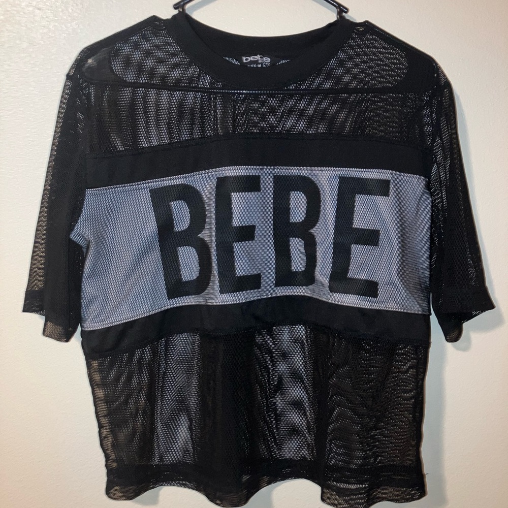 BeBe Mesh short sleeve top